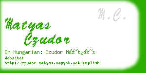 matyas czudor business card